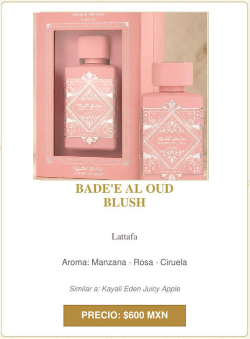 Bade'e Al Oud Blush de Lattafa