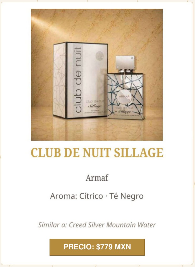 Club de Nuit Sillage de Armaf
