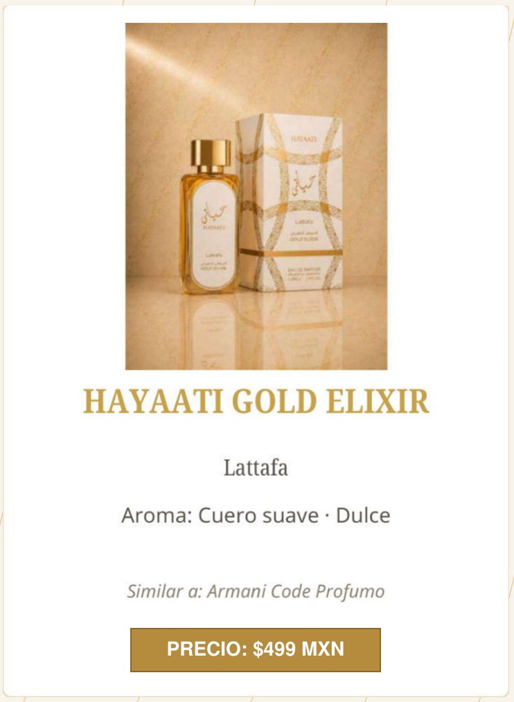 Hayaati Gold Elixir de Lattafa